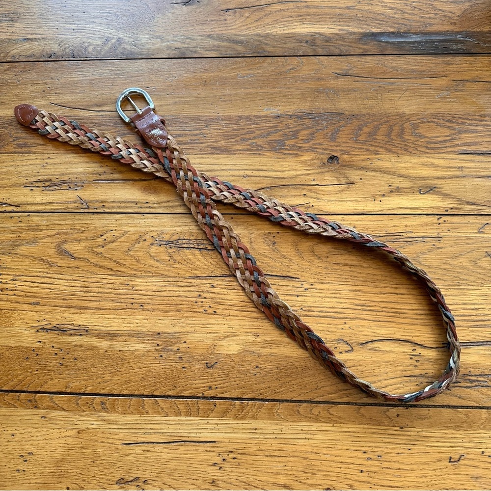 Leather Braided Multicolor Belt Made in Guatemala XL - Picture 6 of 8